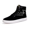 tazimall Men's High Top Sneakers Casual Skate Shoes Lace Up Walking Shoes Black view 1