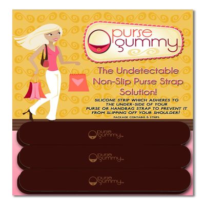 Purse Gummy Stop Strap Slips - Non Slip Grip Strip Pad for Handbag Straps - Shoulder Bag, Tote Bag, Diaper Bag Cushion Accessory - Set of 6 Pieces, Chocolate Brown