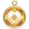 14Kt Gold Filled 8mm Checkerboard Champagne 3A CZ Drop - 1 Pc (11386)/1 view 1