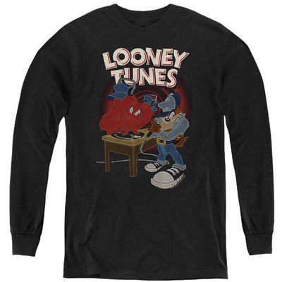 Looney Tunes Dj Looney Tunes Youth Long Sleeve T Shirt, X-Large Black