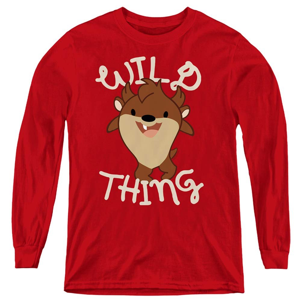 Looney Tunes Wild Thing Kid Youth Long Sleeve T Shirt, X-Large Red