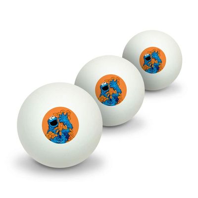 GRAPHICS & MORE Sesame Street Vintage Cookie Monster Novelty Table Tennis Ping Pong Ball 3 Pack