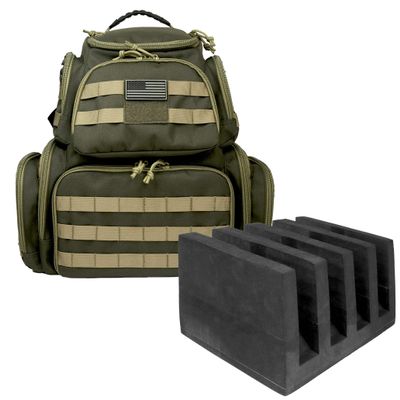 K-Cliffs Tactical Lockable Range Backpack with EVA Cradle & Free USA Patch Khaki