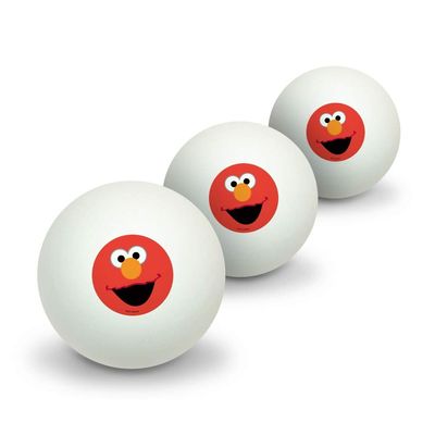 GRAPHICS & MORE Sesame Street Elmo Face Novelty Table Tennis Ping Pong Ball 3 Pack