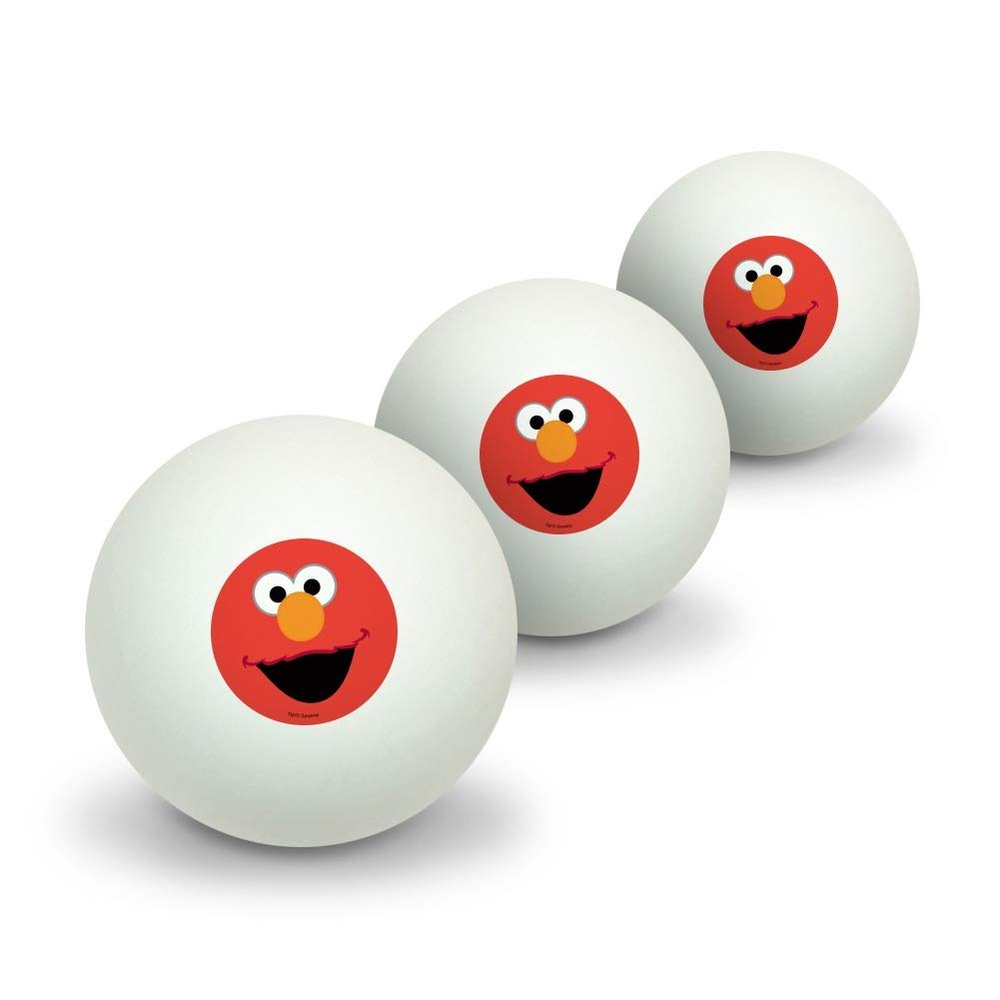 GRAPHICS & MORE Sesame Street Elmo Face Novelty Table Tennis Ping Pong Ball 3 Pack