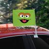 GRAPHICS & MORE Sesame Street Oscar The Grouch Face Car Truck Flag with Window Clip On Pole Holder view 2