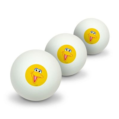 GRAPHICS & MORE Sesame Street Big Bird Face Novelty Table Tennis Ping Pong Ball 3 Pack
