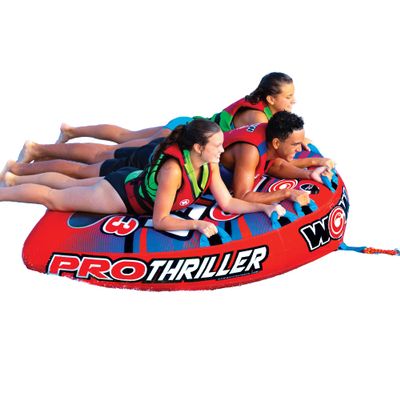 WOW Sports Pro Thriller 3 Towable Tube for Boating - 1 to 3 Person Towable - Durable Tubes for Boating