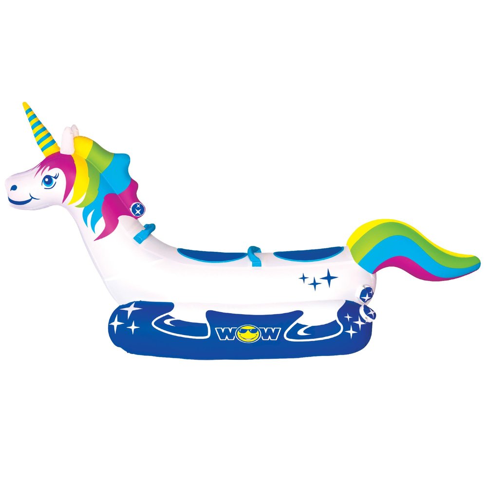 WOW Sports Unicorn Towable Tube for Boating - 1 to 2 Person Towable - Durable Tubes for Boating