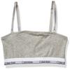 Calvin Klein Kids Girls' Modern Cotton Bandeau Bra Bralette, Heather Grey, X-Large