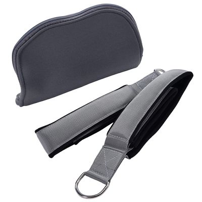 Stamina Products AeroPilates Wide Double Loop Hand and Foot Padded Foam Straps with Textured Surface and Carrying Bag, Gray (Set of 2)