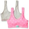 Calvin Klein Kids Girls' Modern Cotton Bralette 2-Pack, Grey/Pink, Small view 1