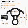 TRIWONDER 50KN Rock Climbing Figure 8 Descender Rescue Belay Device Stop Descender and Carabiner Rock Rappelling Gear (Black) view 2