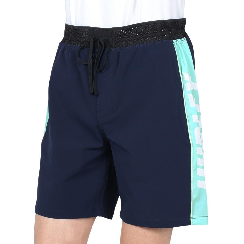 Hurley Men's Phantom Alpha Fastlane 18" Athletic Hybrid Short, Obsidian, M