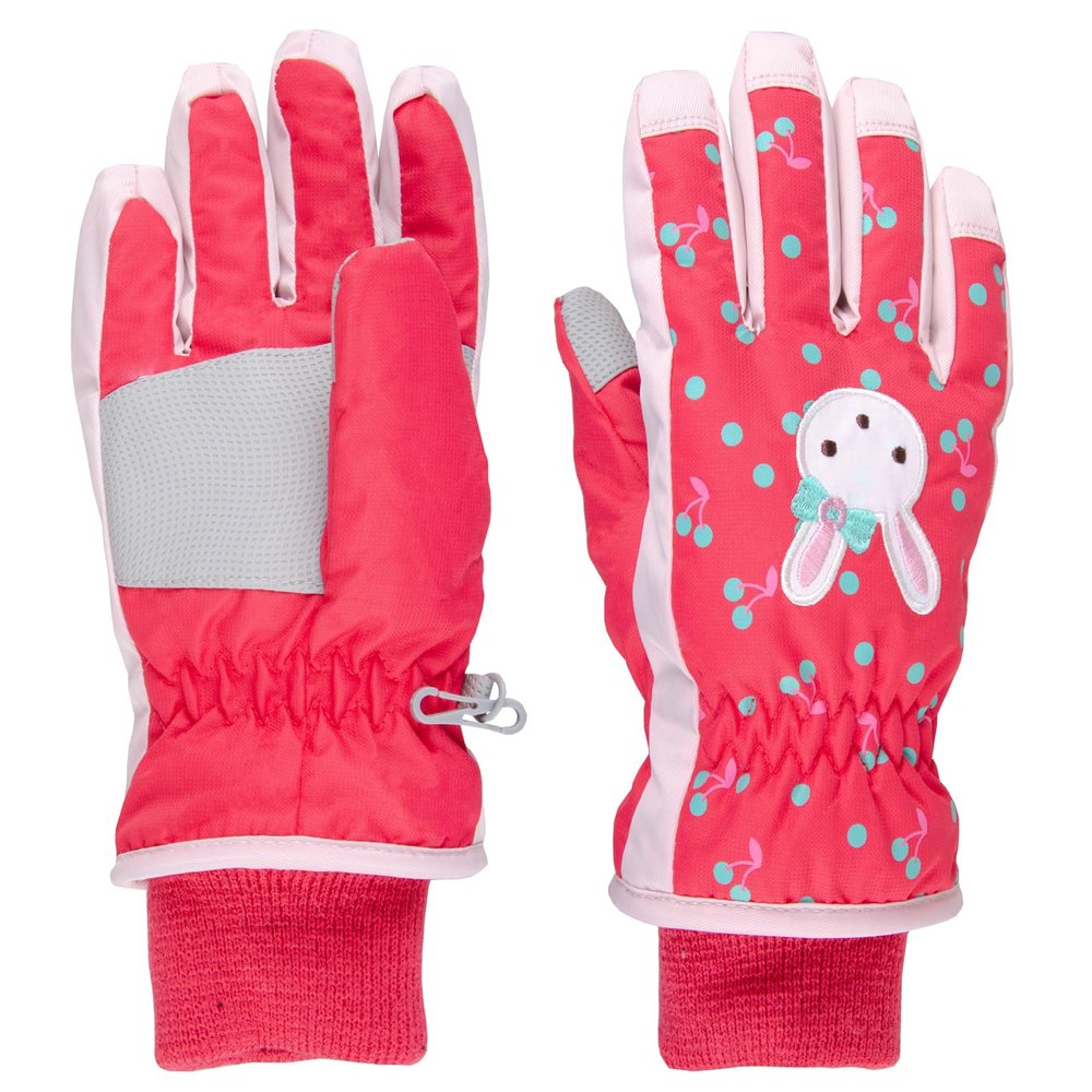 TRIWONDER Kids Winter Gloves Waterproof Ski Snow Gloves for Cold Weather Girls Snowboarding Skiing Sport Warm Mittens (Red, S (4-6 Years Old))