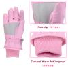 TRIWONDER Kids Winter Gloves Waterproof Ski Snow Gloves for Cold Weather Girls Snowboarding Skiing Sport Warm Mittens (Pink, L (9-13 Years Old)) view 3