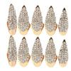 SXFSE Rings for Women, 10Pc Punk Claw Ring Gothic Jewelry False Nail Finger Ring Knuckle Bend Fingertip view 1