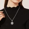 U7 Israel Necklace 316L Stainless Steel Antique Cross Star of David Pendant for Men Wome, Chain 22-24 Inch view 2