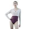 119146001 Girls Ballet Sweater Dancewear Warm Up Ballet Tops (M, Beige) view 2