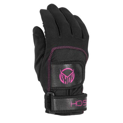 HO Pro Grip Womens Waterski Gloves Black/Pink Sz L
