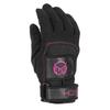 HO Pro Grip Womens Waterski Gloves Black/Pink Sz L view 1