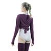 119146001 Girls Ballet Sweater Dancewear Warm Up Ballet Tops (M, Purple) view 2