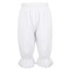 ACSUSS Kids Girls Victorian Pantaloons Loose Lace Bloomers Ruffle Pumpkin Pants Pettipants White 6 view 1