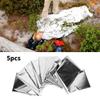 Life Emergency Survival Blanket, 5PCS Outdoor Camping Blanket Hiking Earthquake First Aid Supplies(Silver) for Emergency view 2