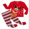 Family Feeling Big Girls Boys Long Sleeve Christmas Pajamas Sets Cotton Pyjamas Kids Pjs Size 16 Reindeer view 1