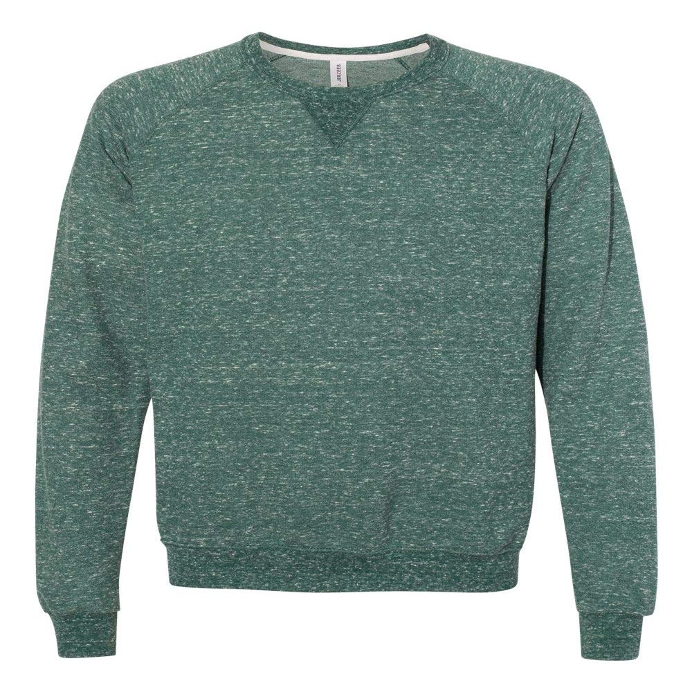 Jerzees Adult 72 oz Snow Heather French Crewneck Sweatshirt 2XL FRST GRN SNW HTH