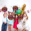 4Pcs Metallic Cheerleading Pom Poms, Creatiee 2 Pair Cheerleader Cheering Squad Pompoms for School Sports Dance Games Team Spirit Cheer (Purple-Gold) view 4
