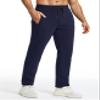 FASKUNOIE Men's Heavy Sweatpants Winter Fleece Heavyweight Sherpa Lined Pants Navy Blue view 3