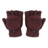 Sevenfly Winter Gloves Warm Flip Fingerless Gloves Mittens for Women Gifts(Brown) view 1