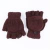 Sevenfly Winter Gloves Warm Flip Fingerless Gloves Mittens for Women Gifts(Brown) view 2