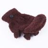 Sevenfly Winter Gloves Warm Flip Fingerless Gloves Mittens for Women Gifts(Brown) view 4
