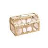 smallwoodi Jewelry Box, Vintage Transparent Storage Box, Candy Trinket Jewelry Holder Organizer, Gift Box, Golden view 1