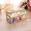 smallwoodi Jewelry Box, Vintage Transparent Storage Box, Candy Trinket Jewelry Holder Organizer, Gift Box, Golden view 4