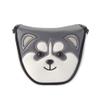 GOOACTION Husky Golf Heel Shafted Mallet Putter Head Cover Magnetic Closure Design Synthetic Leather Animal Golf Clubs Headcover view 1