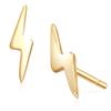 18K Gold Vermeil Tiny Gold Lightning Bolt Stud Earrings view 1