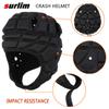 Surlim Rugby Soft Helmet Soccer Headgear Scrum Cap 7v7 Flag Football Headguard for Adult Large (Black) view 3