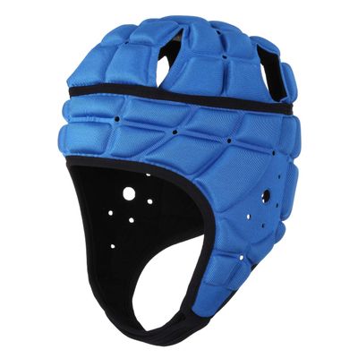 Surlim Rugby Soft Helmet Soccer Headgear Scrum Cap 7v7 Flag Football Headguard for Adult Large (Blue)