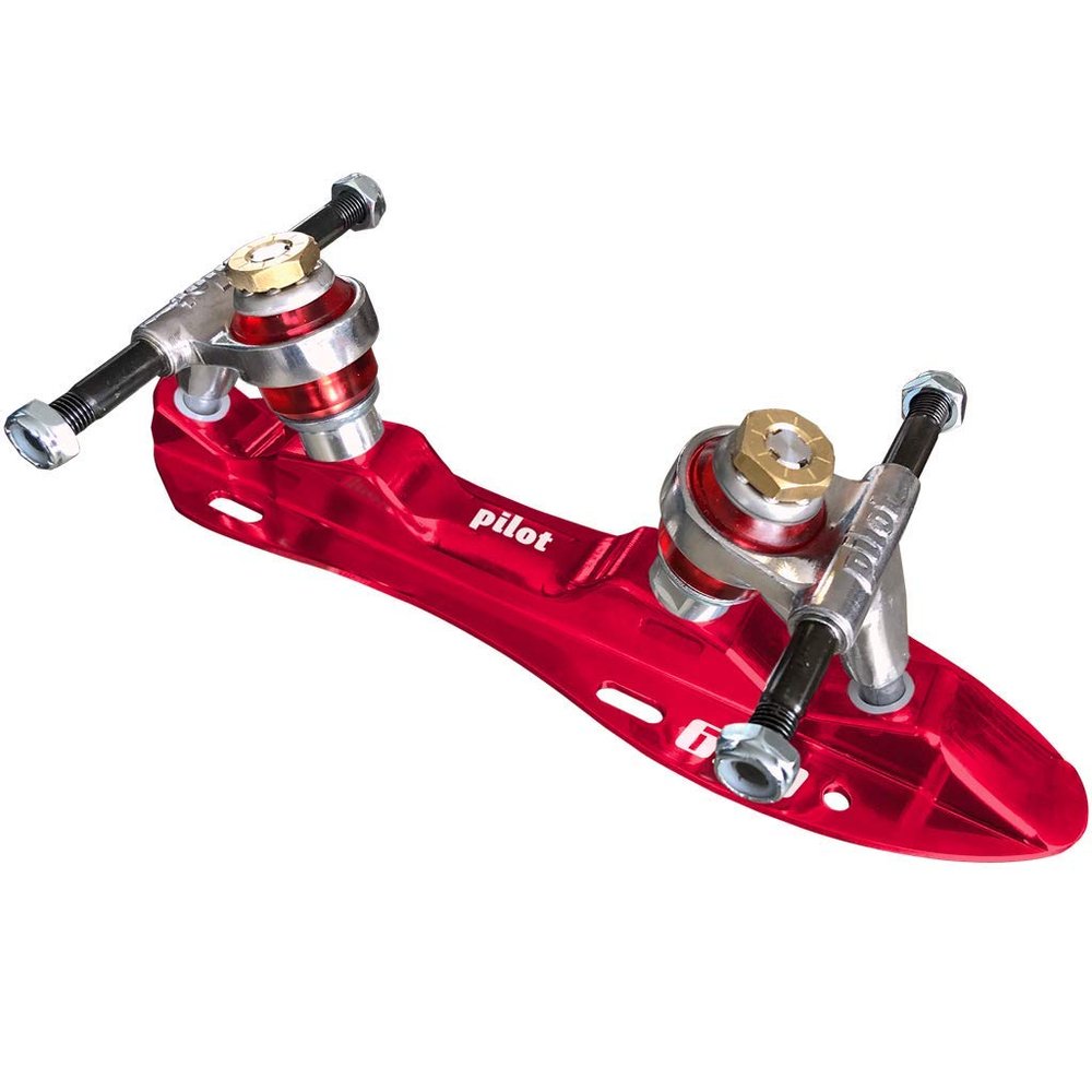 Atom Pilot Falcon NTS Color Quad Skate Plate (Red, Size 5.5)