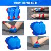 Kids Protective Gear Set Wemfg Knee Pads for Kids 3-8 Years Toddler Knee and Elbow Pads with Wrist Guards 3 in 1 for Skating Cycling Bike Rollerblading ScooterBlueRed view 4