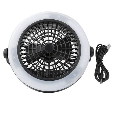 LED Tent Fan Light, Portable 12LED USB Charging Tent Lantern Light Fan Lamp for Outdoor Hiking Camping