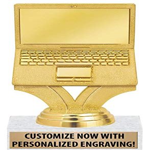 Computer Trophy, 6" Computer Trophies, Computer Themed Awards, Engraving Included 50 Pack