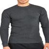 Men's Classic Waffle-Knit Medium Weight Thermal Top (XL, Charcoal) view 3