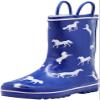 NORTY Rubber Rain Boots for Kids - Waterproof Rubber Boots Boys and Girls Solid & Printed Rainboots for Toddlers and Kids - Horse view 1