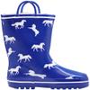 NORTY Rubber Rain Boots for Kids - Waterproof Rubber Boots Boys and Girls Solid & Printed Rainboots for Toddlers and Kids - Horse view 3