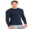 Men's Classic Waffle-Knit Medium Weight Thermal Top (S, Navy) view 2