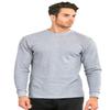 Men's Classic Waffle-Knit Medium Weight Thermal Top (S, Heather Grey) view 1